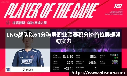 LNG战队以61分稳居职业联赛积分榜首位展现强劲实力