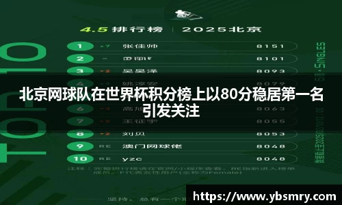 北京网球队在世界杯积分榜上以80分稳居第一名引发关注